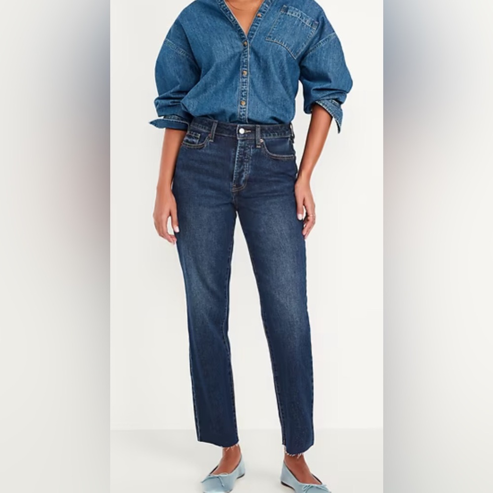Old Navy Medium Wash, Bootcut, Raw Hem, Button Fly Women's Jeans